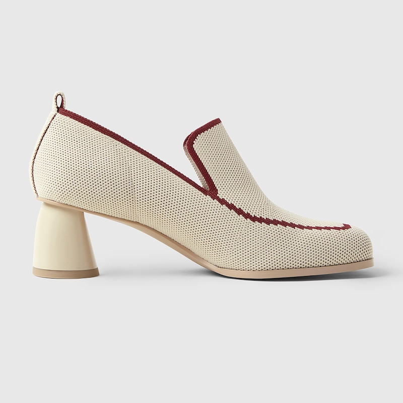 Quinn Pointy Heeled Loafers in Cream Ivory | Women's Sustainable and Stylish Shoes | VIVAIA
