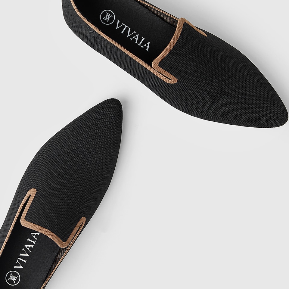Monica Pointy Loafers in Deep Ebony | Women's Sustainable, Washable and Stylish Black Shoes | VIVAIA