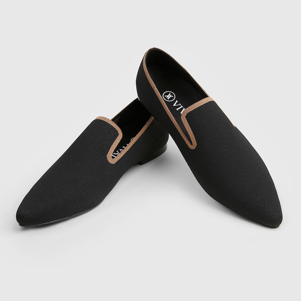 Monica Pointy Loafers in Deep Ebony | Women's Sustainable, Washable and Stylish Black Shoes | VIVAIA