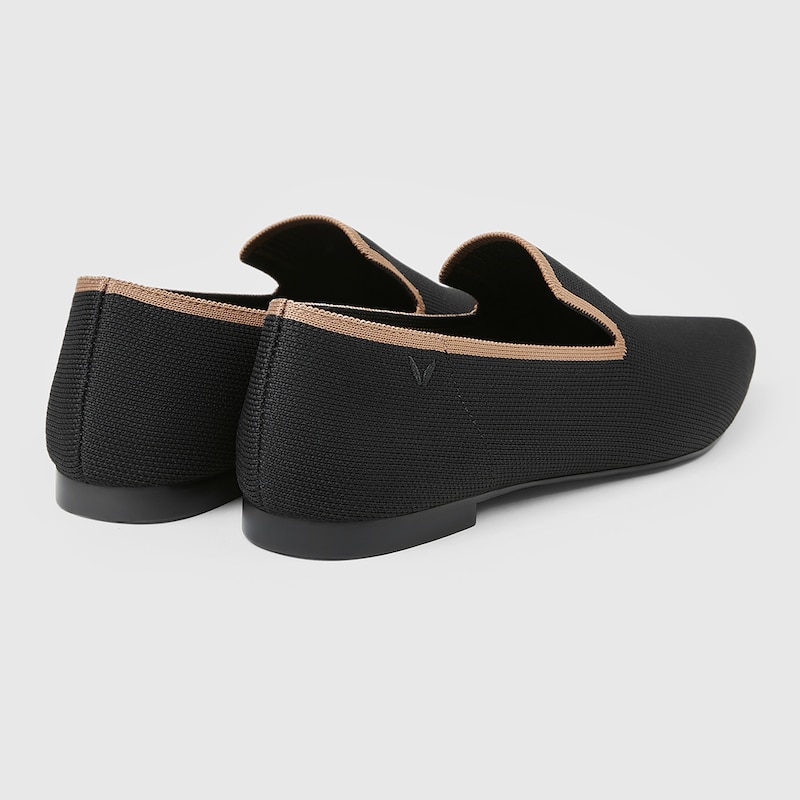 Monica Pointy Loafers in Deep Ebony | Women's Sustainable, Washable and Stylish Black Shoes | VIVAIA