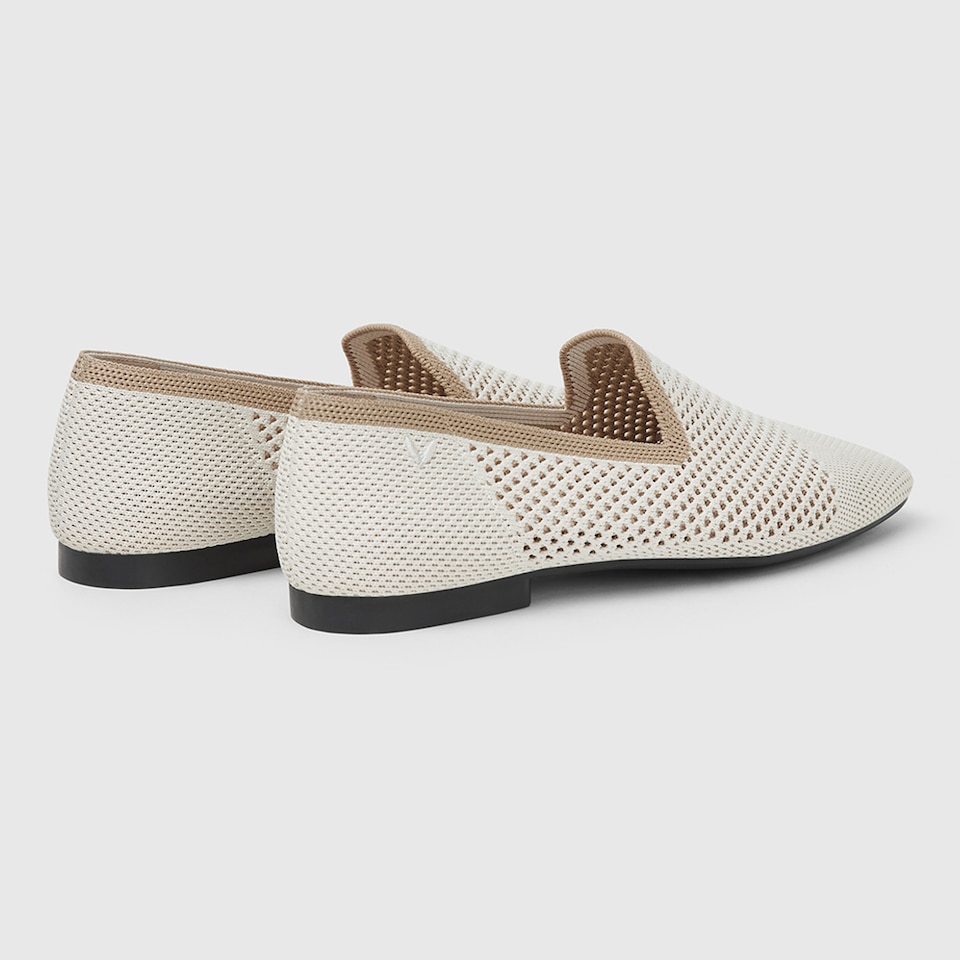 Reva Square-toe Loafers in Cream Ivory | Women's Sustainable, Washable and Stylish Shoes | VIVAIA
