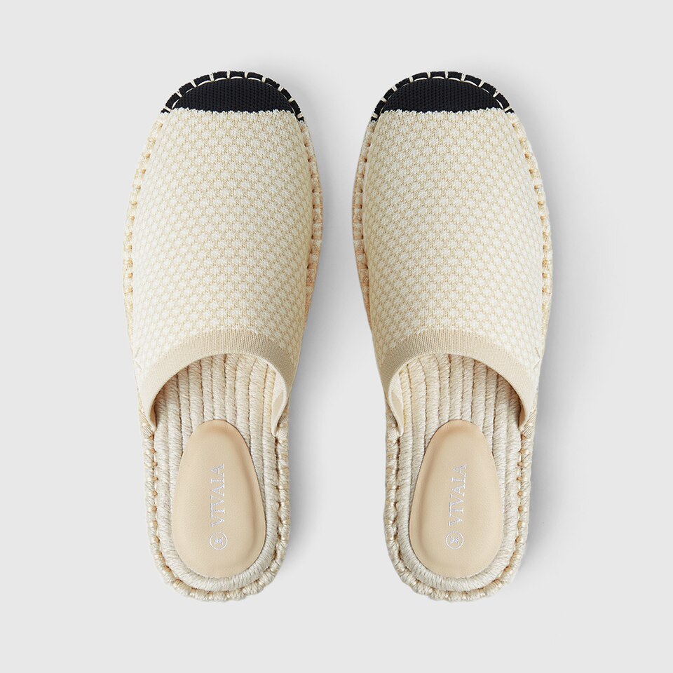Sherly Round-toe Slides in Natural Peach | Women's Sustainable and Stylish Shoes | VIVAIA