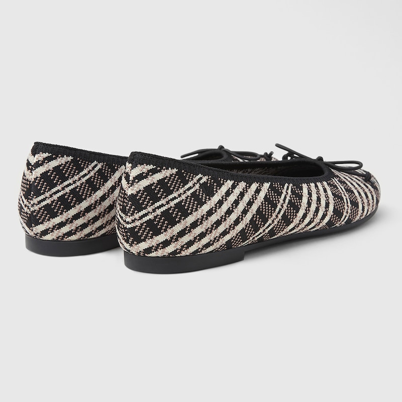 Odette Round-toe Flats in Black Plaid-Women's Sustainable Shoes | VIVAIA