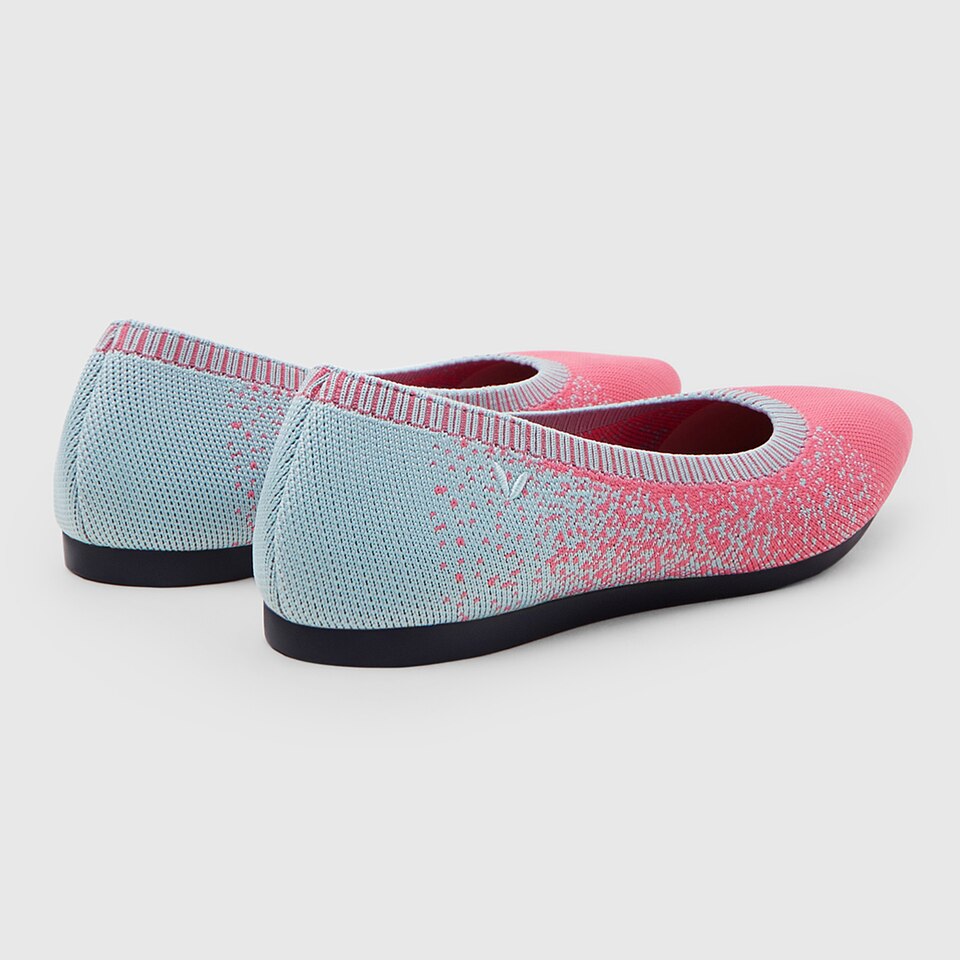 Aria 2.0 Pointy Flats in Flamingo Pink-Women's Sustainable Shoes | VIVAIA