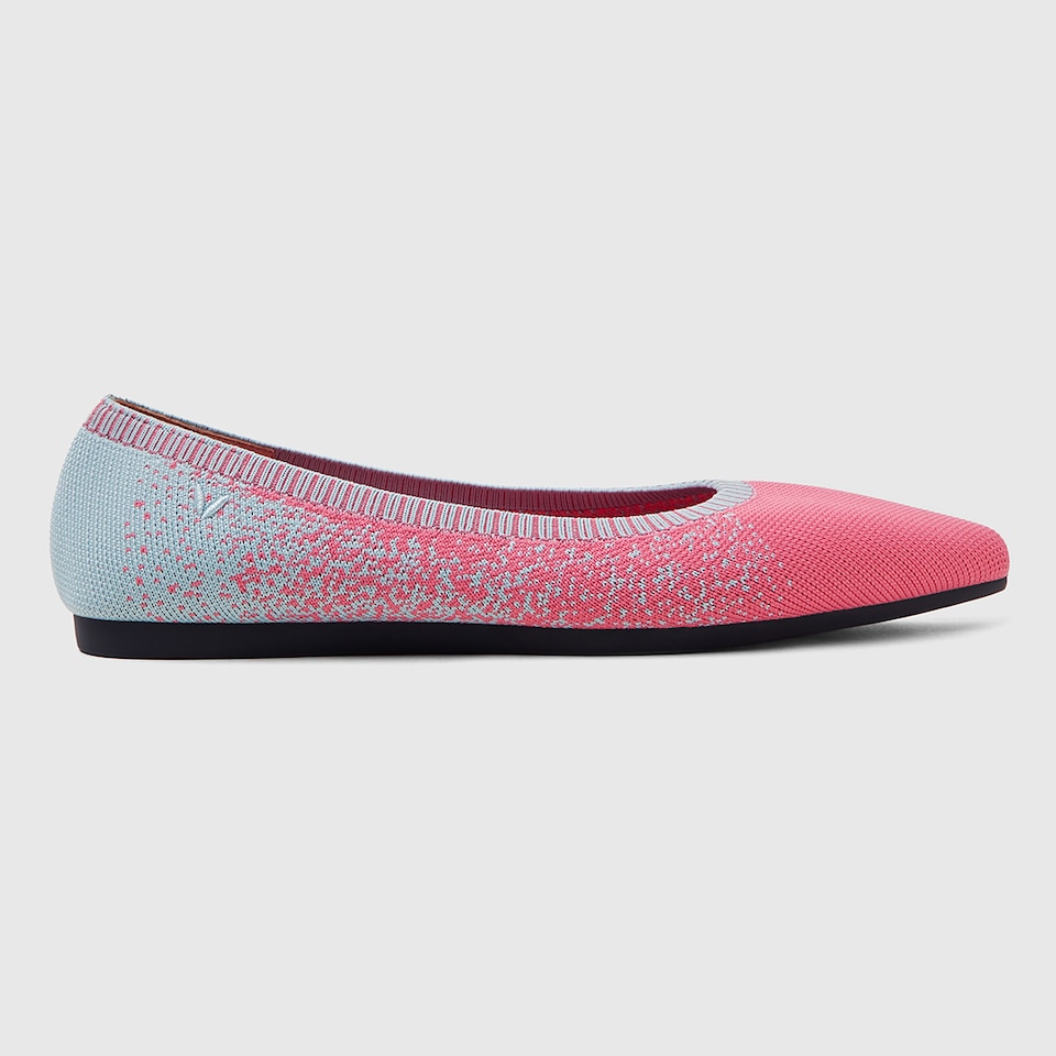Aria 2.0 Pointy Flats in Flamingo Pink-Women's Sustainable Shoes | VIVAIA