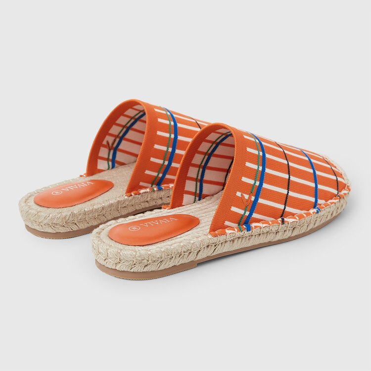 Sherly Round-toe Slides in Pumpkin Orange | Women's Sustainable and Stylish Shoes | VIVAIA