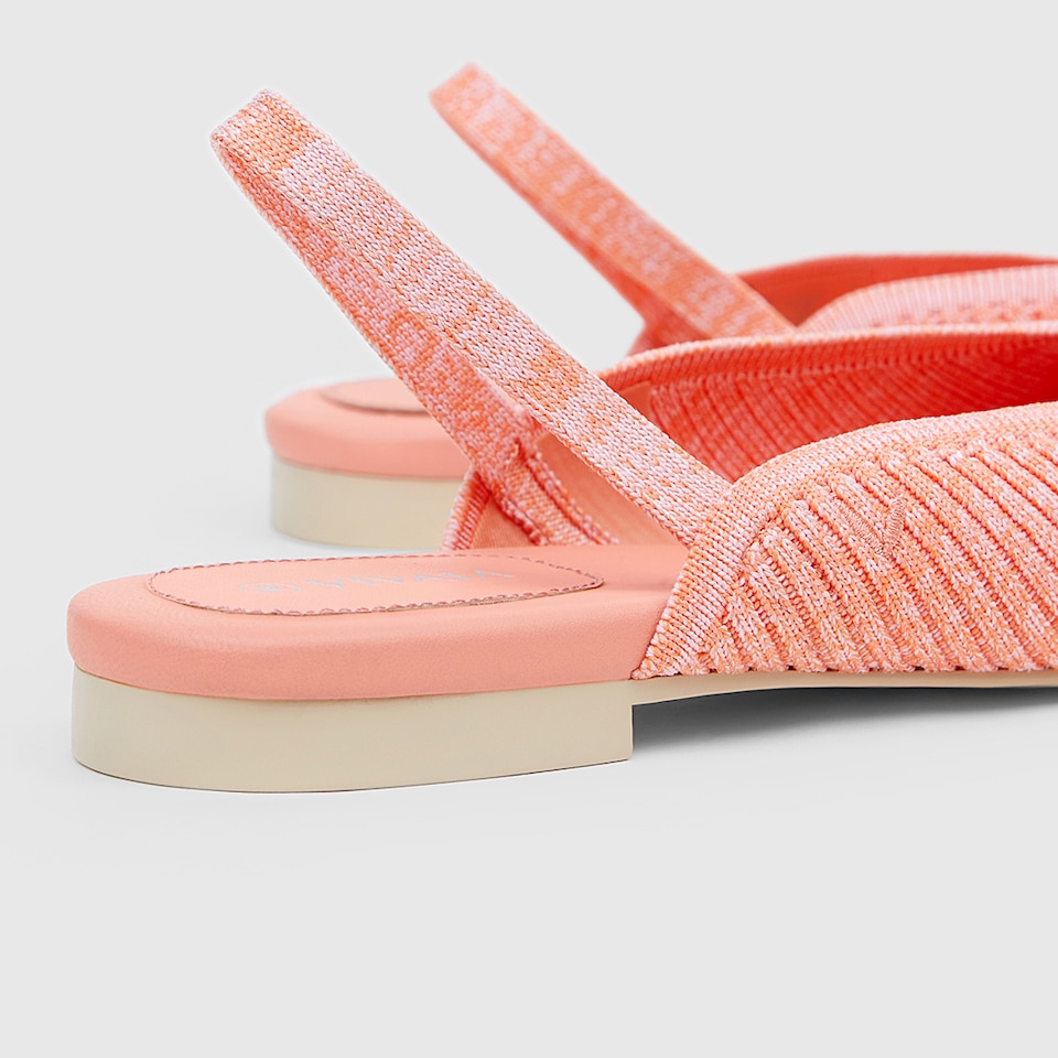 Iris Pointy Sandals in Coral Orange | Women's Sustainable and Stylish Shoes | VIVAIA