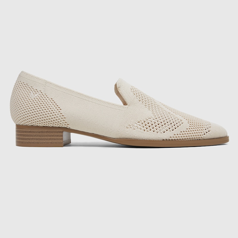 Almond Pointed Loafers in Cream Ivory | Women's Sustainable and Stylish Shoes | VIVAIA