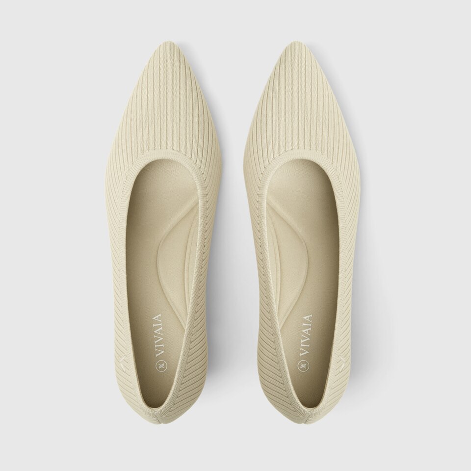 Liraz Pointy Heels in Cream Ivory | Women's Sustainable and Stylish Shoes | VIVAIA
