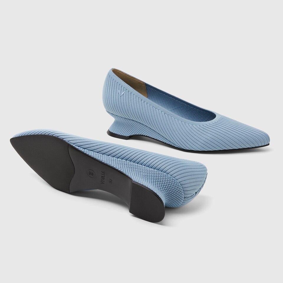 Liraz Pointy Heels in Carolina Blue | Women's Sustainable and Stylish Shoes | VIVAIA