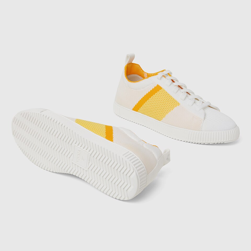 Evermore Round-toe Sneakers in Lemon Yellow | Women's Sustainable, Washable and Stylish Shoes | VIVAIA