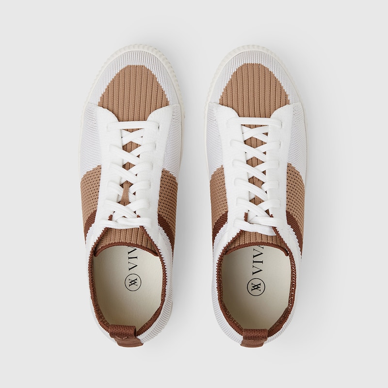 Evermore Round-toe Sneakers in Peanut Brown | Women's Sustainable, Washable and Stylish Shoes | VIVAIA