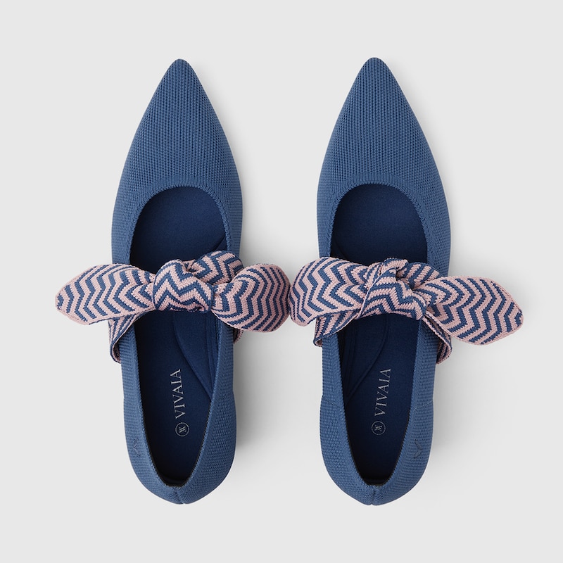 Aurora Pointy Heels in Berry Blue-Women's Sustainable Shoes | VIVAIA