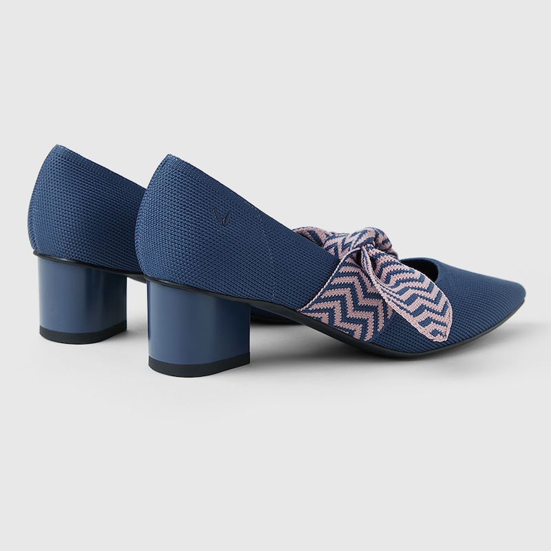 Aurora Pointy Heels in Berry Blue-Women's Sustainable Shoes | VIVAIA