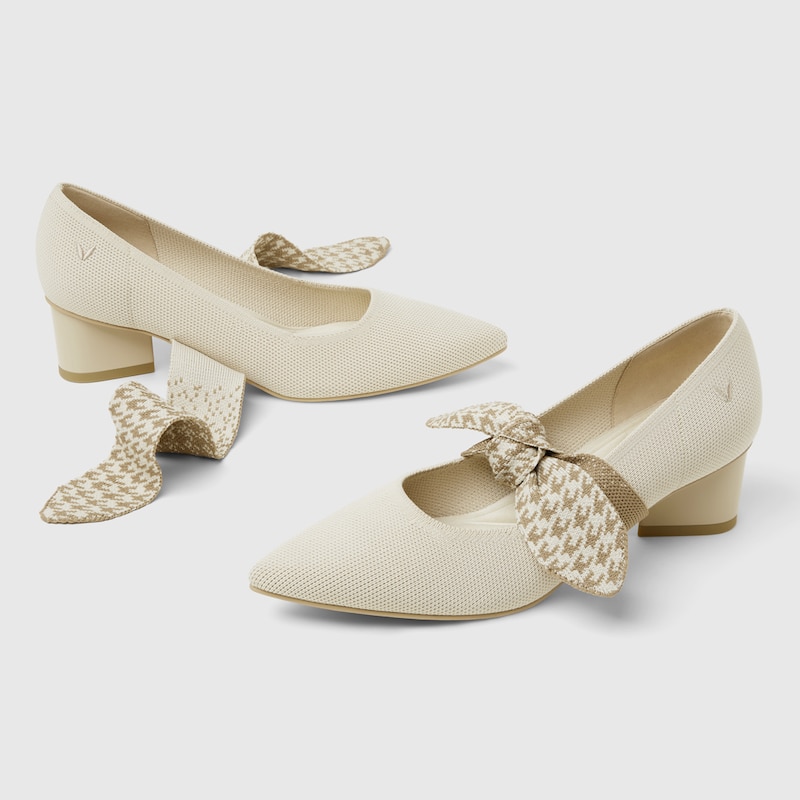 Aurora Pointy Heels in Cream Ivory | Women's Sustainable and Stylish Shoes | VIVAIA