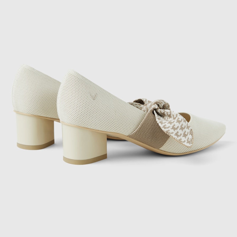 Aurora Pointy Heels in Cream Ivory | Women's Sustainable and Stylish Shoes | VIVAIA