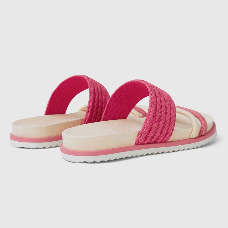 Chaya Roundtoe Slide Sandals in Deep PinkSustainable & Washable VIVAIA
