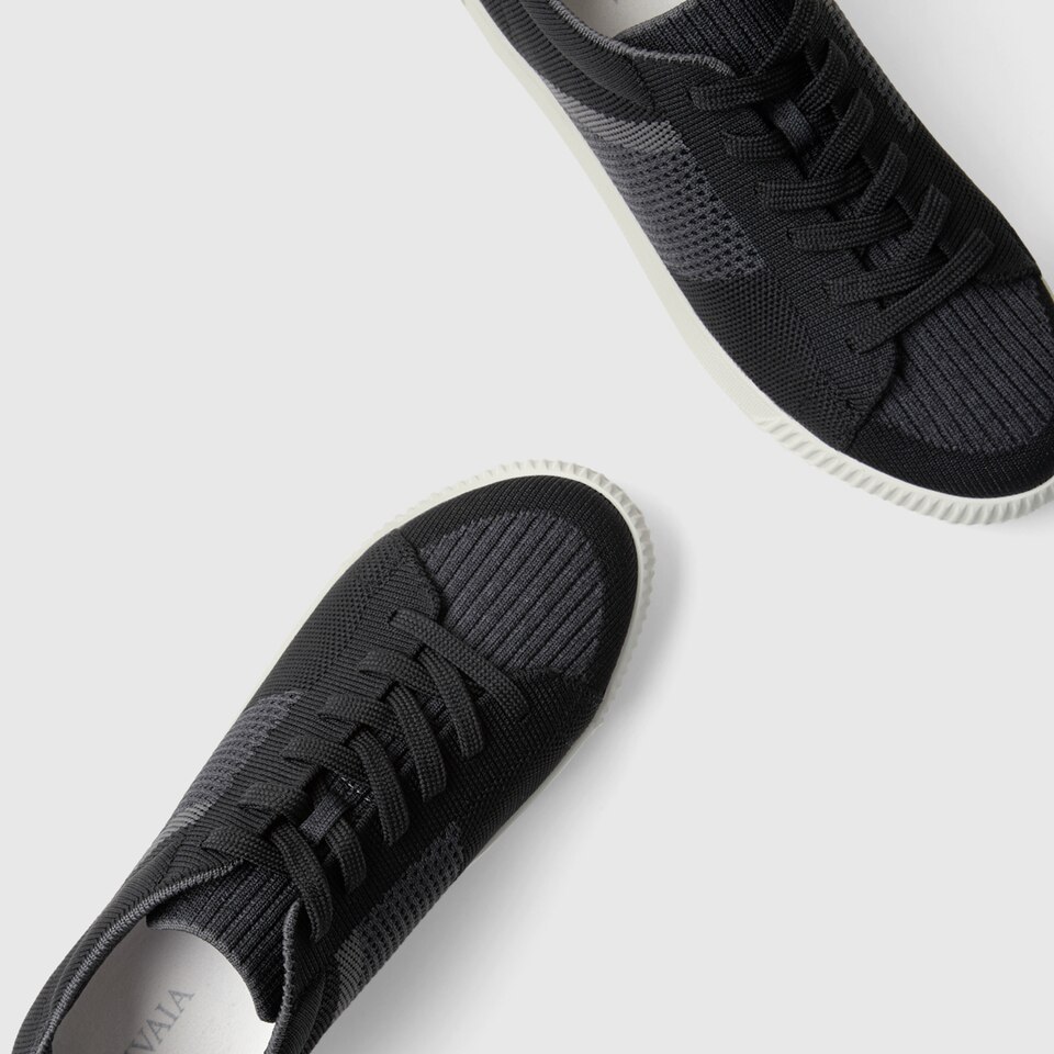 Evermore Round-toe Sneakers in Deep Ebony-Sustainable & Washable | VIVAIA
