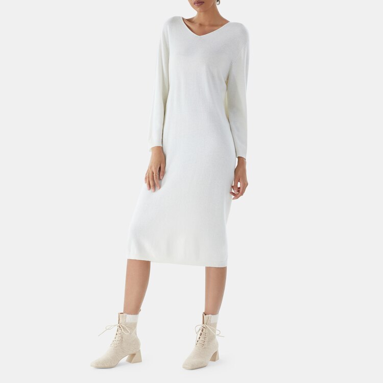 Isabel Square-toe Wool Ankle Boots in Cream Ivory | Women's Sustainable and Stylish Shoes | VIVAIA