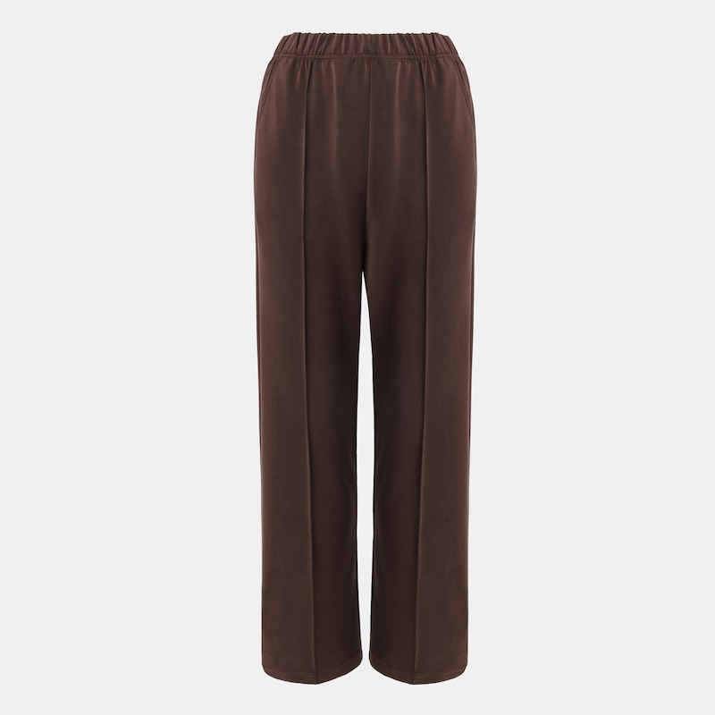 Hertha Elasticated Trouser in Caramel Brown | Women's Organic, Sustainable and Stylish Pants | Clothing | VIVAIA