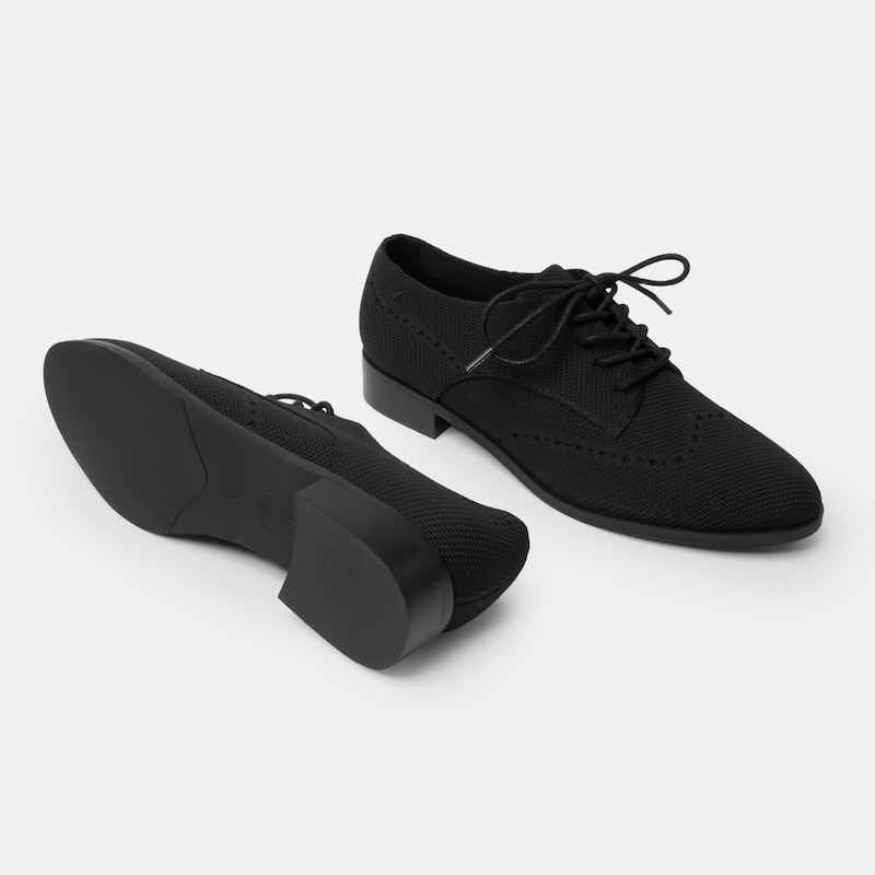 Victoria Round-toe Oxfoad Loafers in Black | Women's Sustainable and Stylish Shoes | VIVAIA