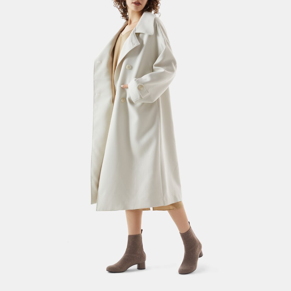 Zoe Wool Round-toe Boots in Tan Russet-Sustainable & Stylish | VIVAIA