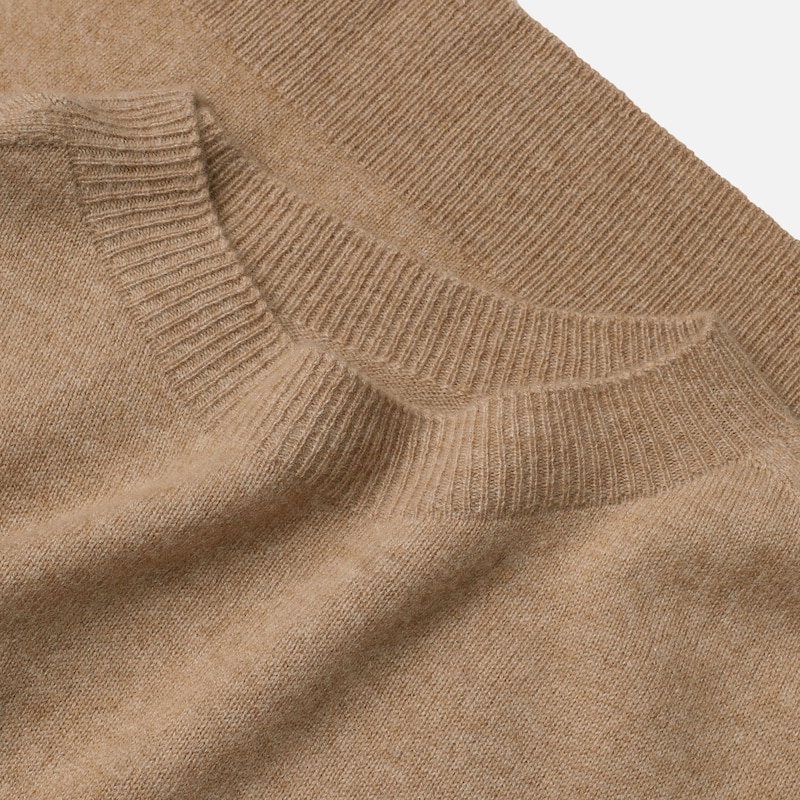 Frances Cashmere Dress in Khaki Brown | Women's Organic, Sustainable and Stylish Knitwears | Clothing | VIVAIA