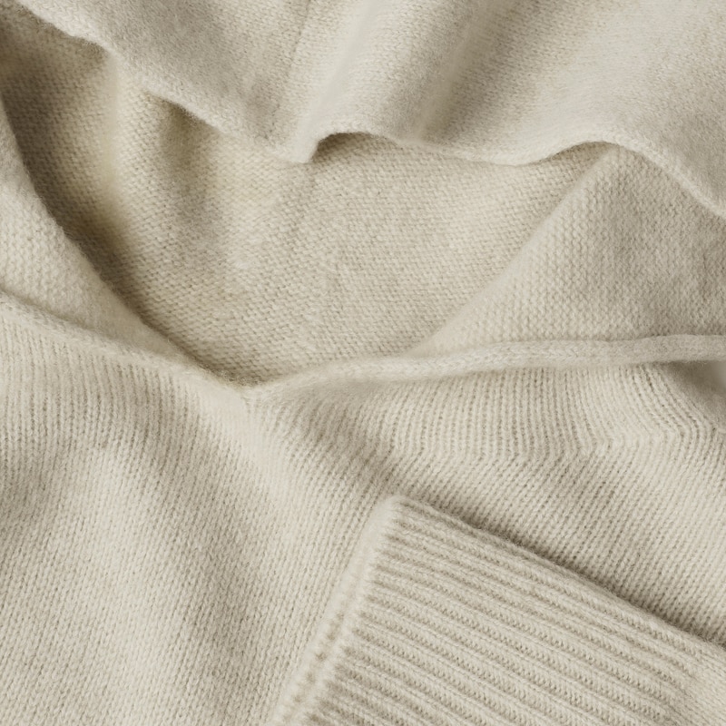 Fiona Wool Hoodie in Cream Ivory | Women's Organic, Sustainable and Stylish Knitwears | Clothing | VIVAIA