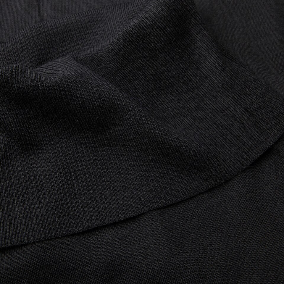 Brittany Wool Off Shoulder Sweater in Black | Women's Organic, Sustainable and Stylish Knitwears | Clothing | VIVAIA