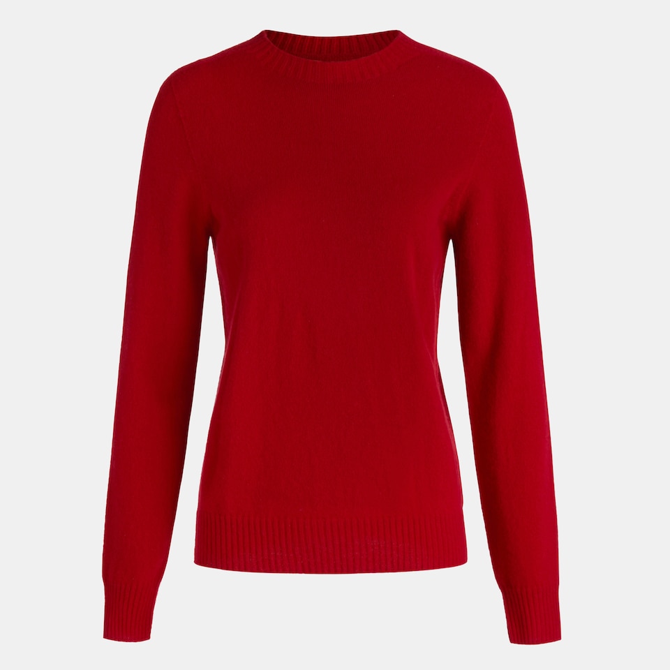 Kate Cashmere Sweater in Garnet Red | Women's 100% Organic Comfy Knitwears | VIVAIA