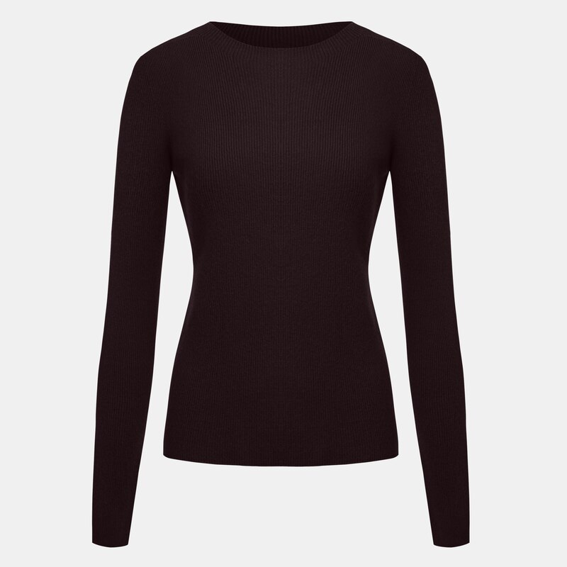 Felicia Basolan Wool Sweater in Deep Khaki | Women's 100% Organic Comfy Knitwears | VIVAIA