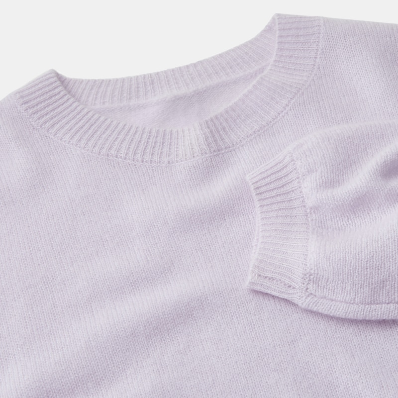 Wendy Cashmere Loose Sweater in Lavender Purple | Women's Sustainable and Stylish Knitwears | VIVAIA