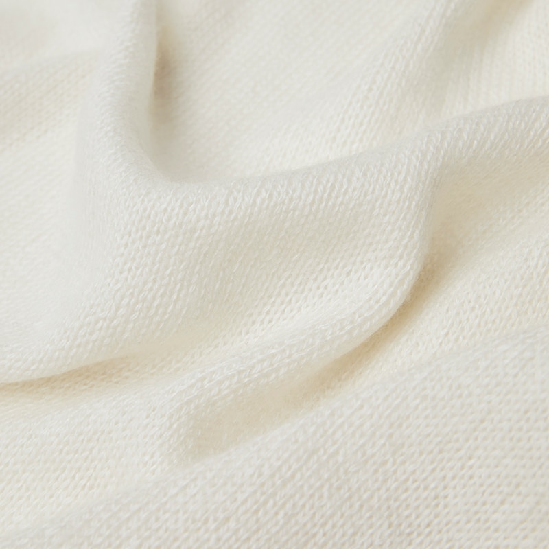 Lucia Silk-Cashmere Scarf in Cream White | Women's Sustainable and Stylish Scarves | VIVAIA