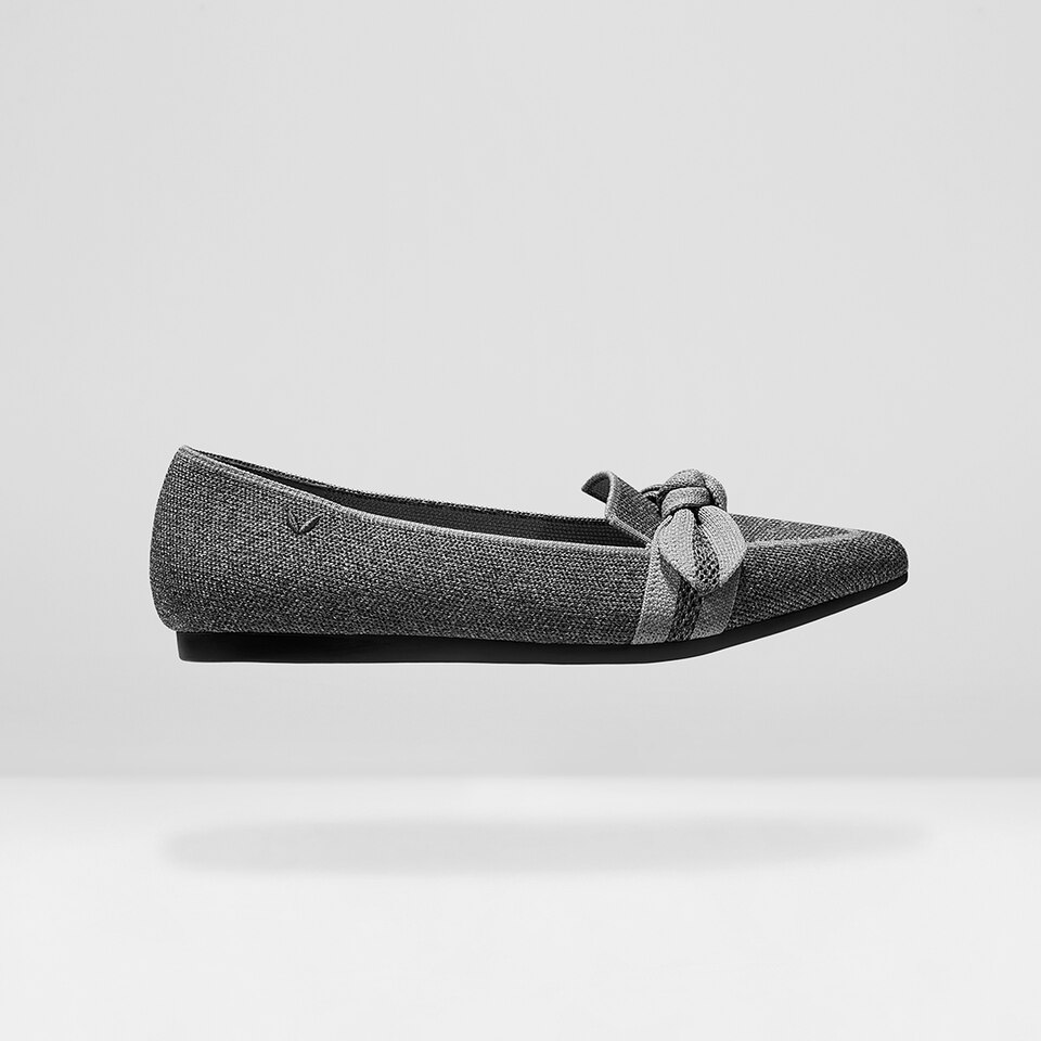 Michelle Pointed-toe Loafers in Pale Grey-Sustainable & Washable | VIVAIA