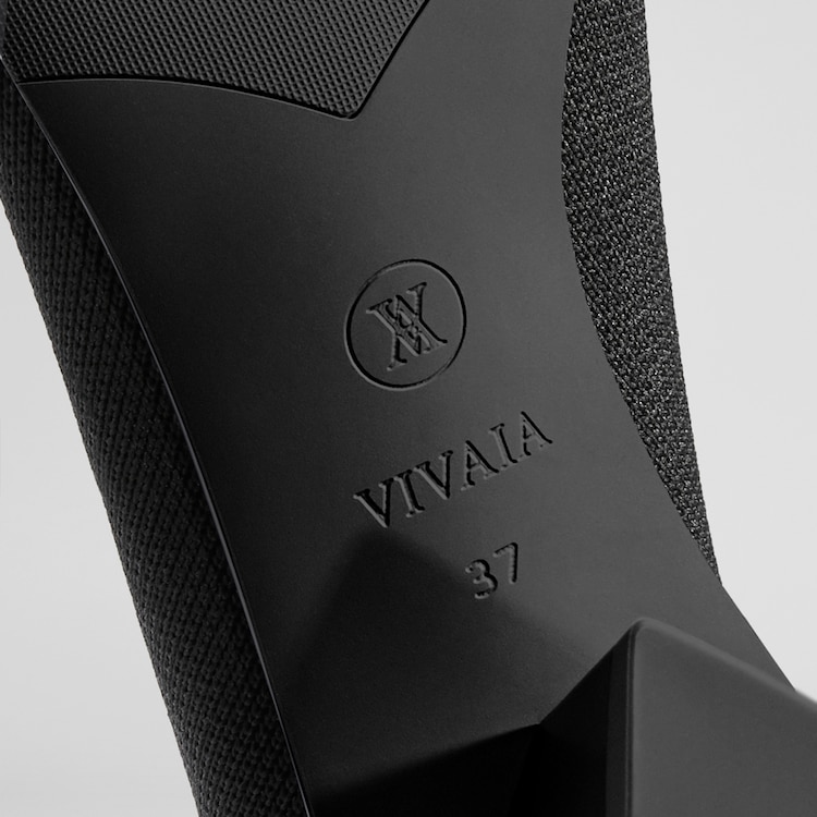 Titli Pointy Bow Heels in Deep Ebony-Women's Sustainable Shoes | VIVAIA
