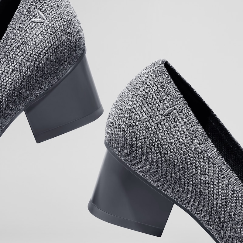Titli Pointy Bow Heels in Silver Grey-Sustainable & Stylish | VIVAIA
