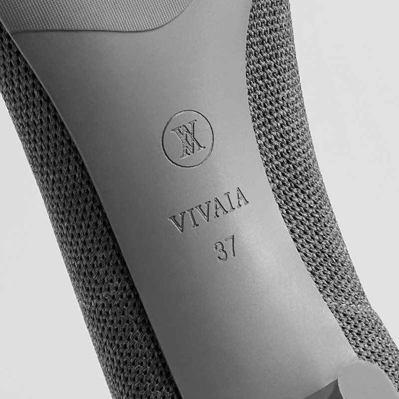 Stella Pointed-Toe Kitten Heels in Gray-Sustainable & Washable | VIVAIA