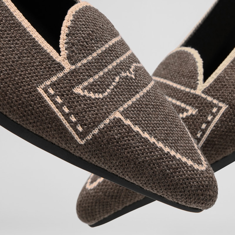 Adele Pointy Flats Winter Special in Tawny Brown -Plastic Bottle Women's Flat Shoes | VIVAIA