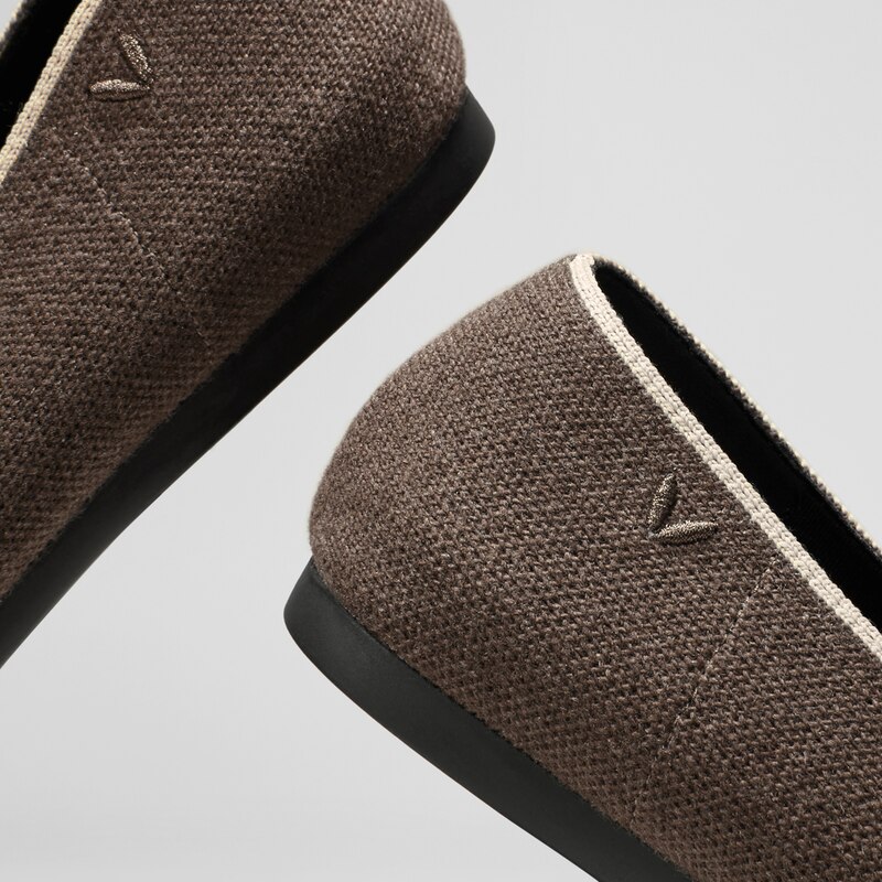 Adele Pointy Flats Winter Special in Tawny Brown -Plastic Bottle Women's Flat Shoes | VIVAIA