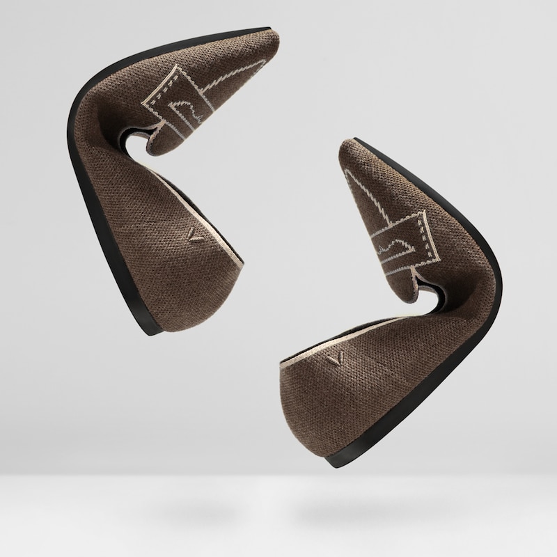 Adele Pointy Flats Winter Special in Tawny Brown -Plastic Bottle Women's Flat Shoes | VIVAIA