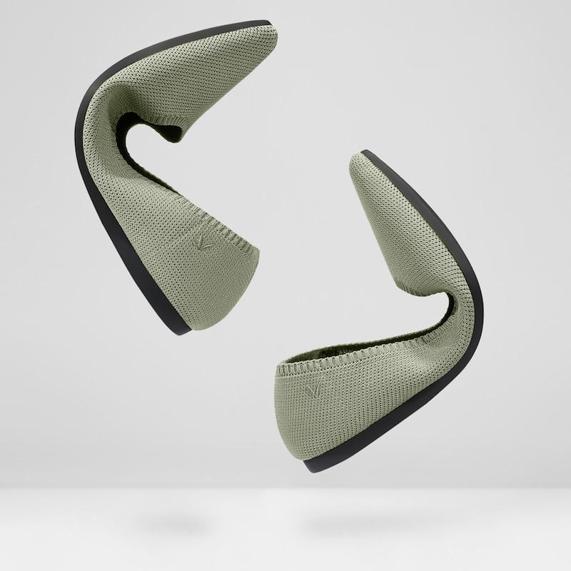 Aria 2.0 Pointy Flats in Mint Gray-Women's Sustainable Shoes | VIVAIA