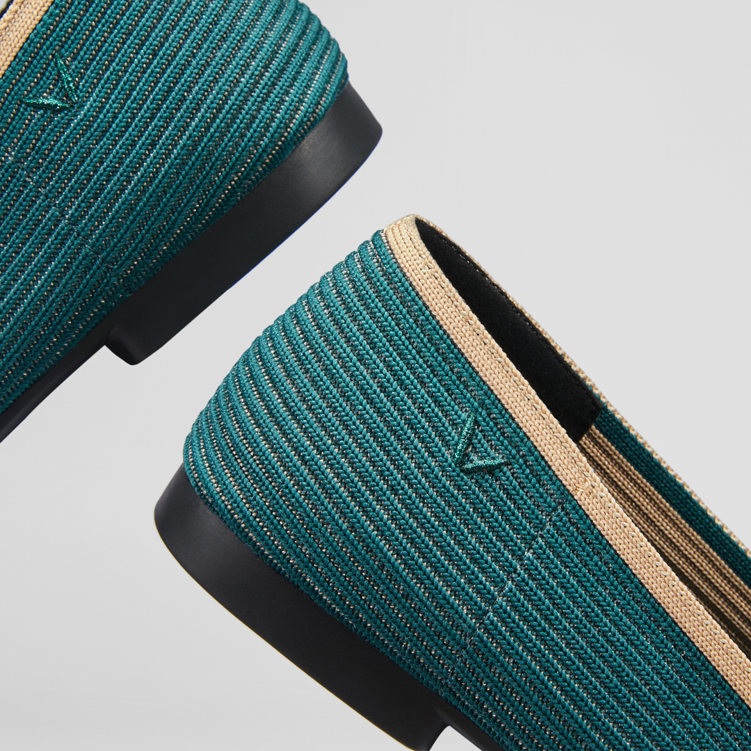 Margot Square-toe Flats for Bunions & Wide Feet in Sacramento Green | VIVAIA