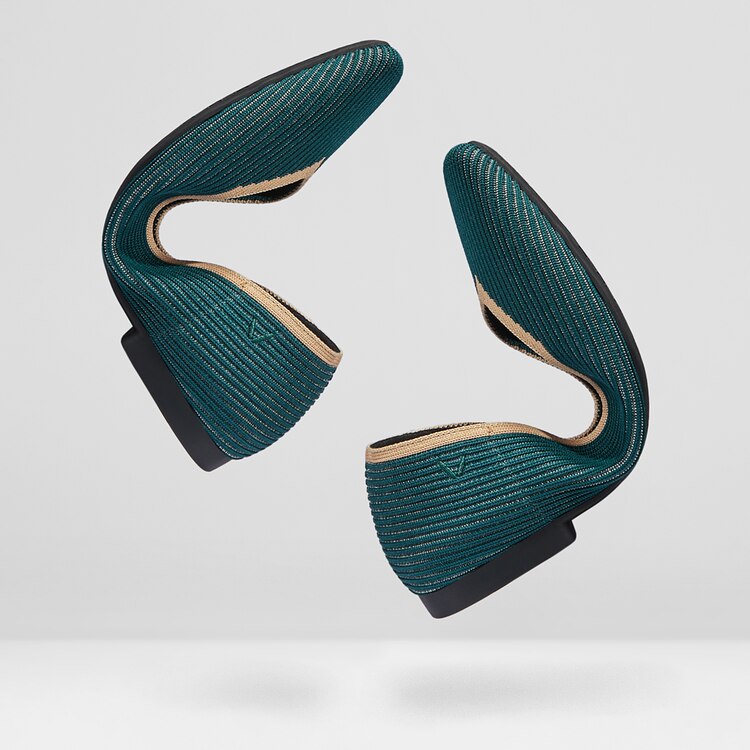 Margot Square-toe Flats for Bunions & Wide Feet in Sacramento Green | VIVAIA
