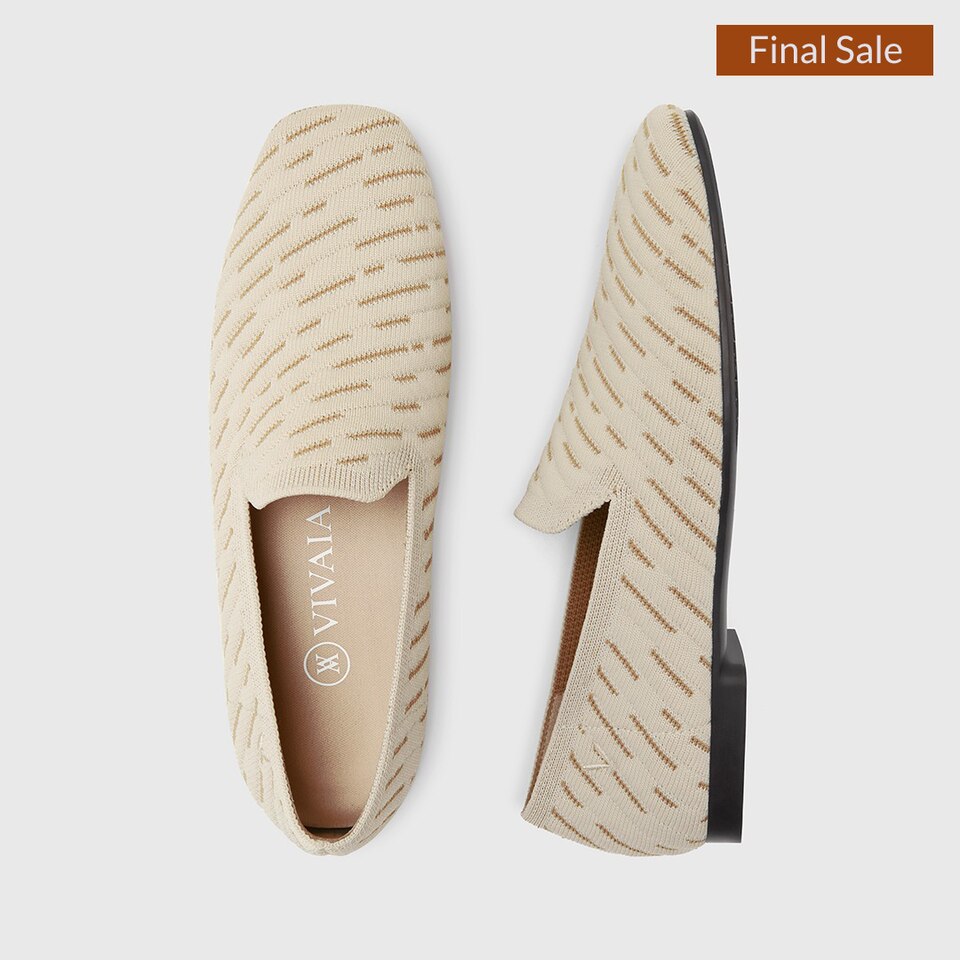 Marina Square-toe Loafers in Cream Ivory-Sustainable & Washable | VIVAIA