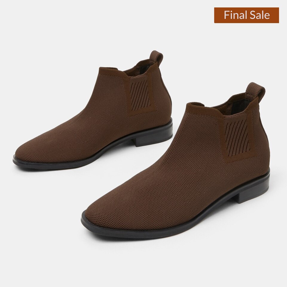 Ryan Chelsea Heeled Boots in Coffee Brown-Sustainable & Stylish | VIVAIA