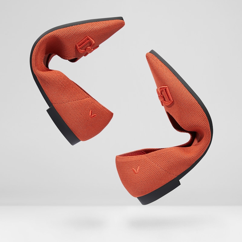 Ena Pointed-toe Flats Monarch Orange - Washable & Comfortable | VIVAIA