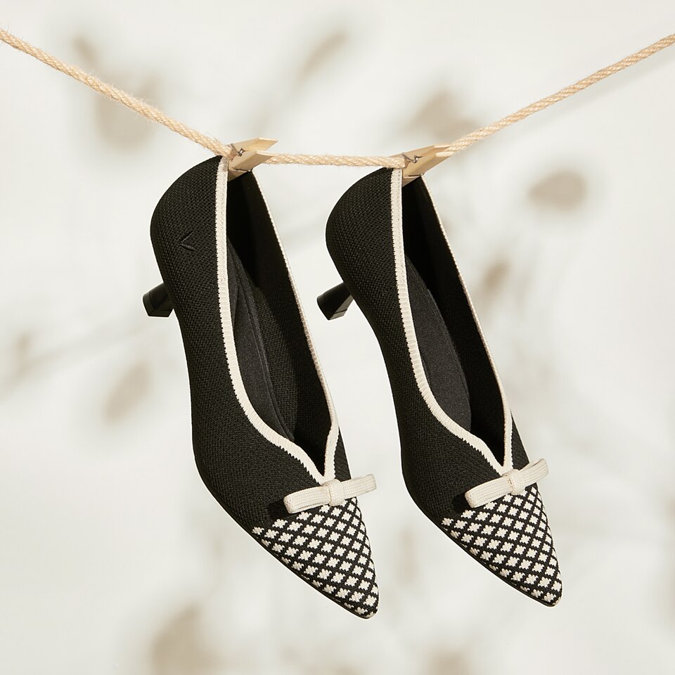 Natasha Pointed-Toe Heels Black-Washable & Comfortable | VIVAIA