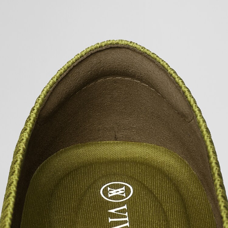 Aria5° Women Pointed-Toe Flats with Arch Support in Olive Green | VIVAIA