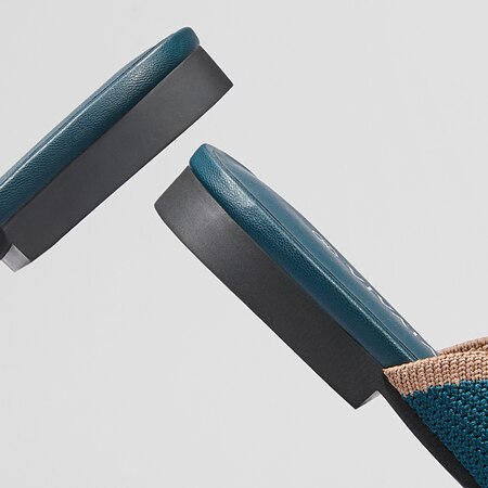 Elsie Pointed Toe Mules in Deep Peacock-Sustainable & Stylish | VIVAIA