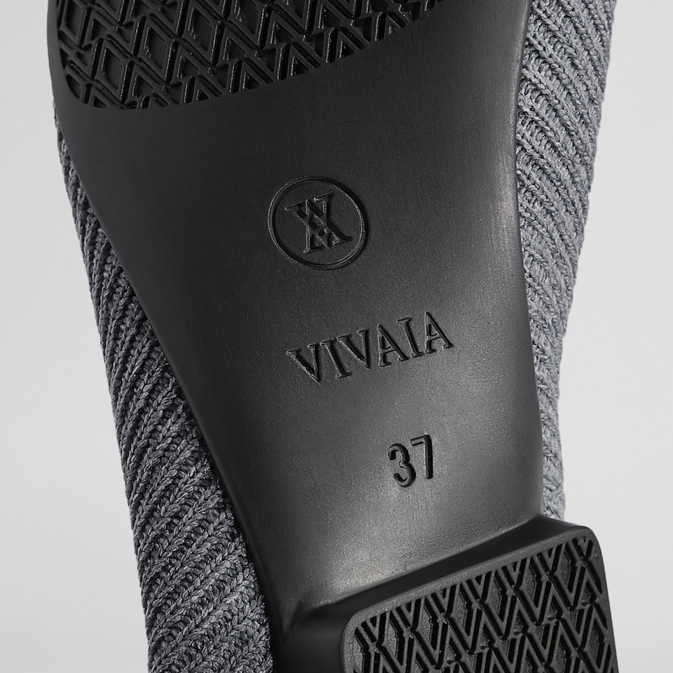 Merry Square-toe Ballerina Washable Flats in Rich Grey | VIVAIA